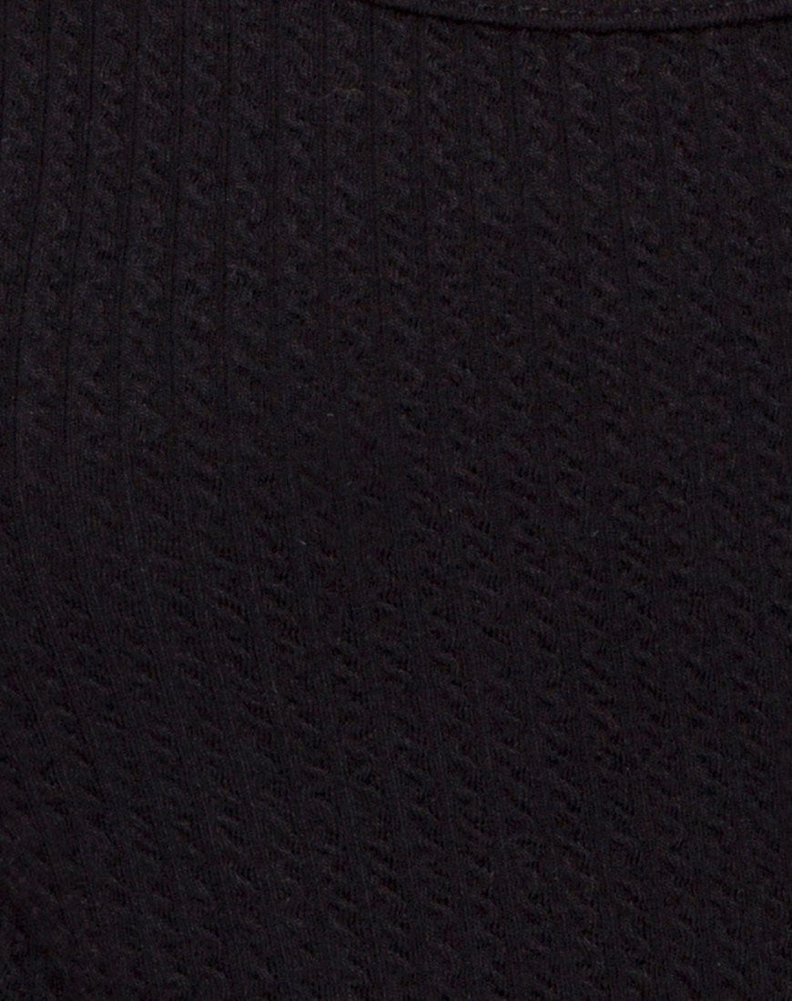 Image de Ziga Bodice Cutout in Rib Black
