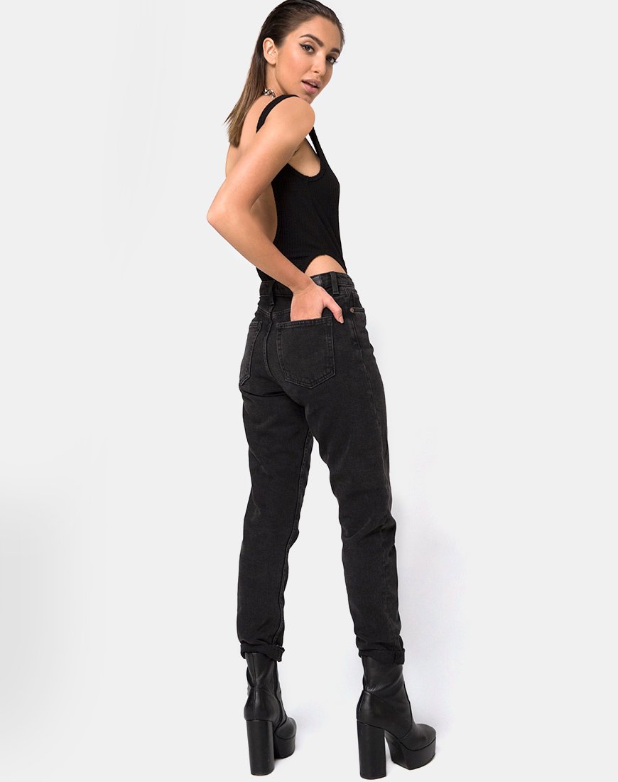 Image de Ziga Bodice Cutout in Rib Black