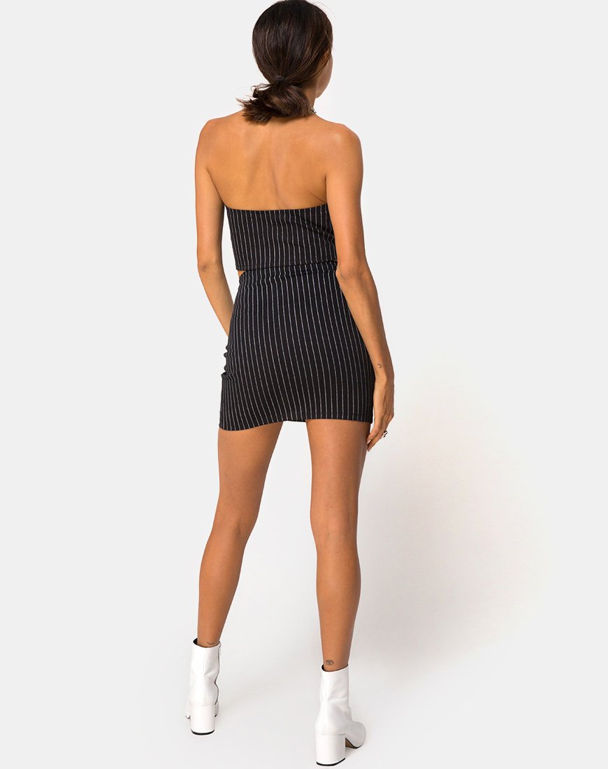 Image de Zipshi Top in Pinstripe Black