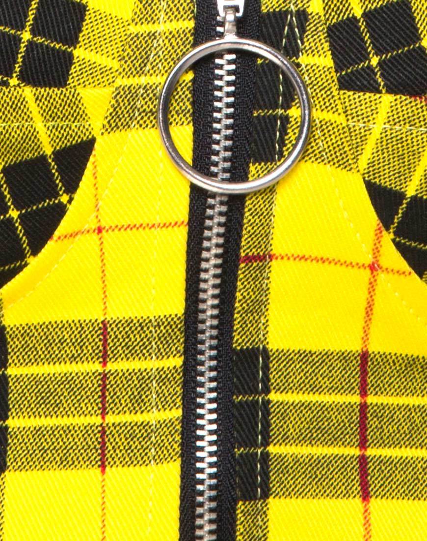 Image de Zipshi Crop Top in Winter Plaid Yellow