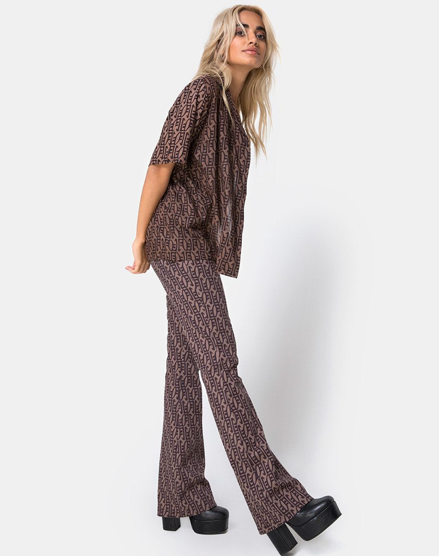 Image de Zolia Pantalon taille haute en lune chinoise