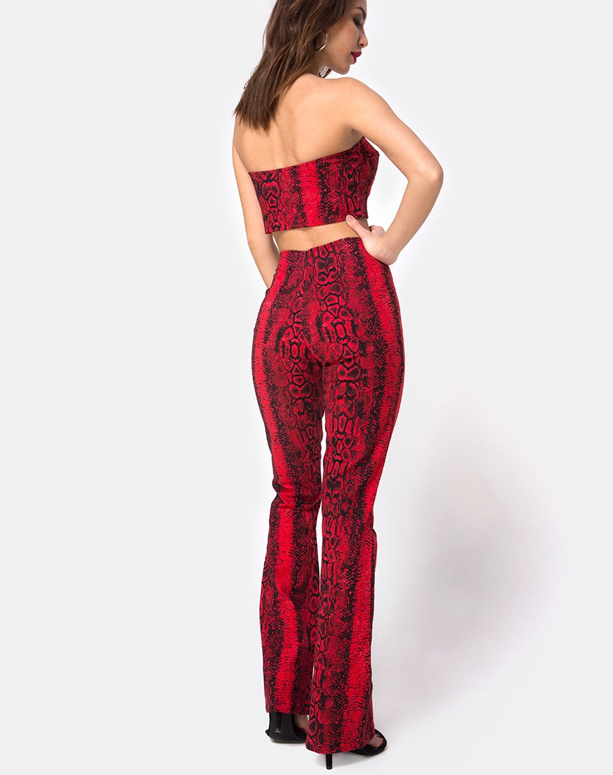 Image du pantalon Zolia en rouge serpent