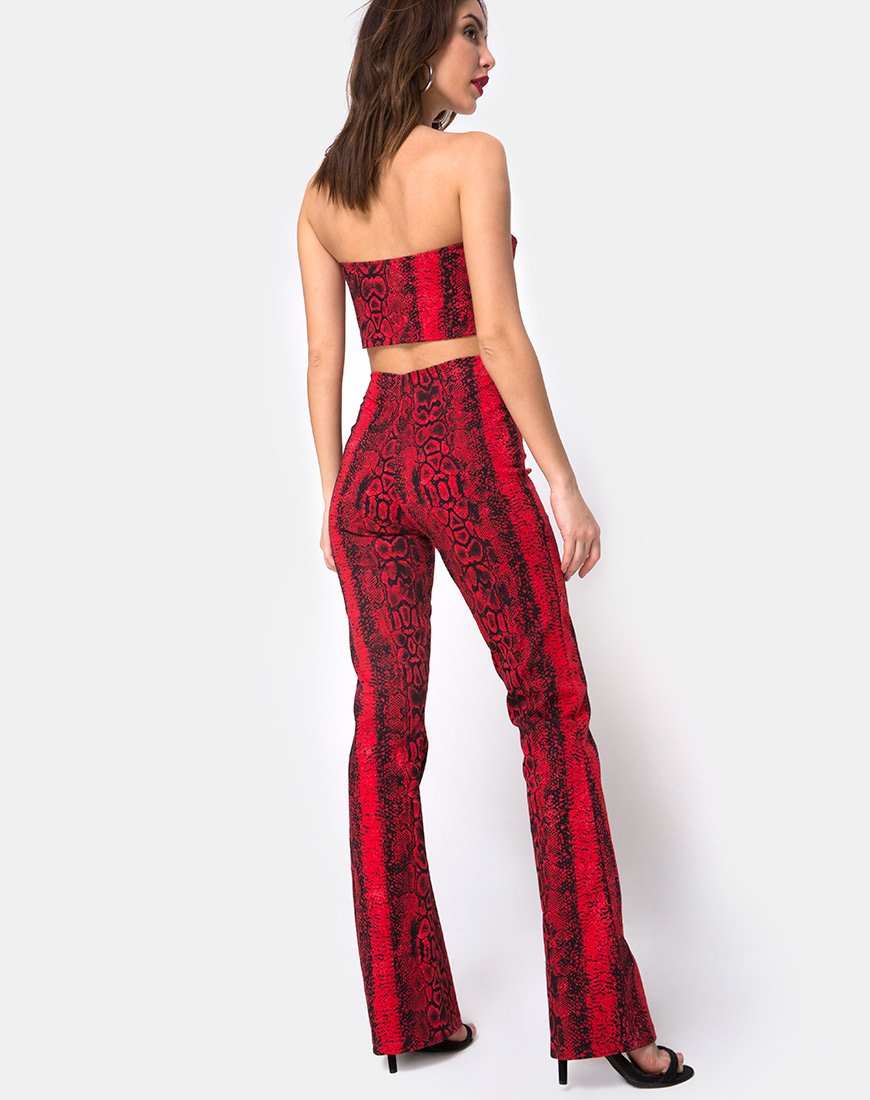 Pantalon Zolia, rouge serpent