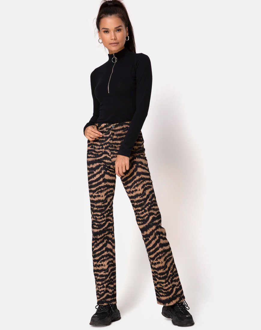 Image de Zoven Trouser in Animal Drip Brown