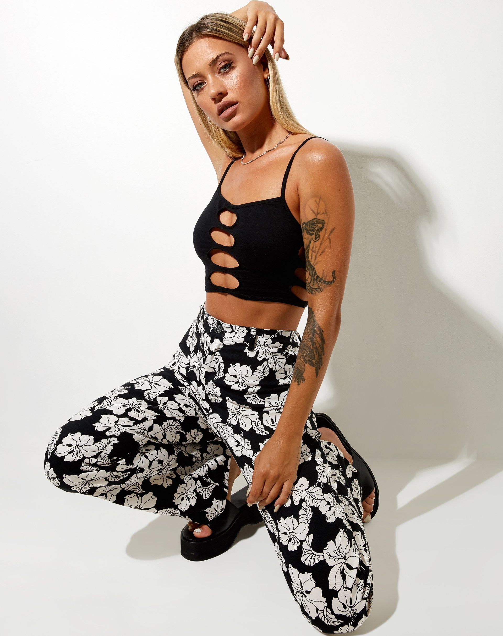 Image de Zoven Trouser in Vacation Black White
