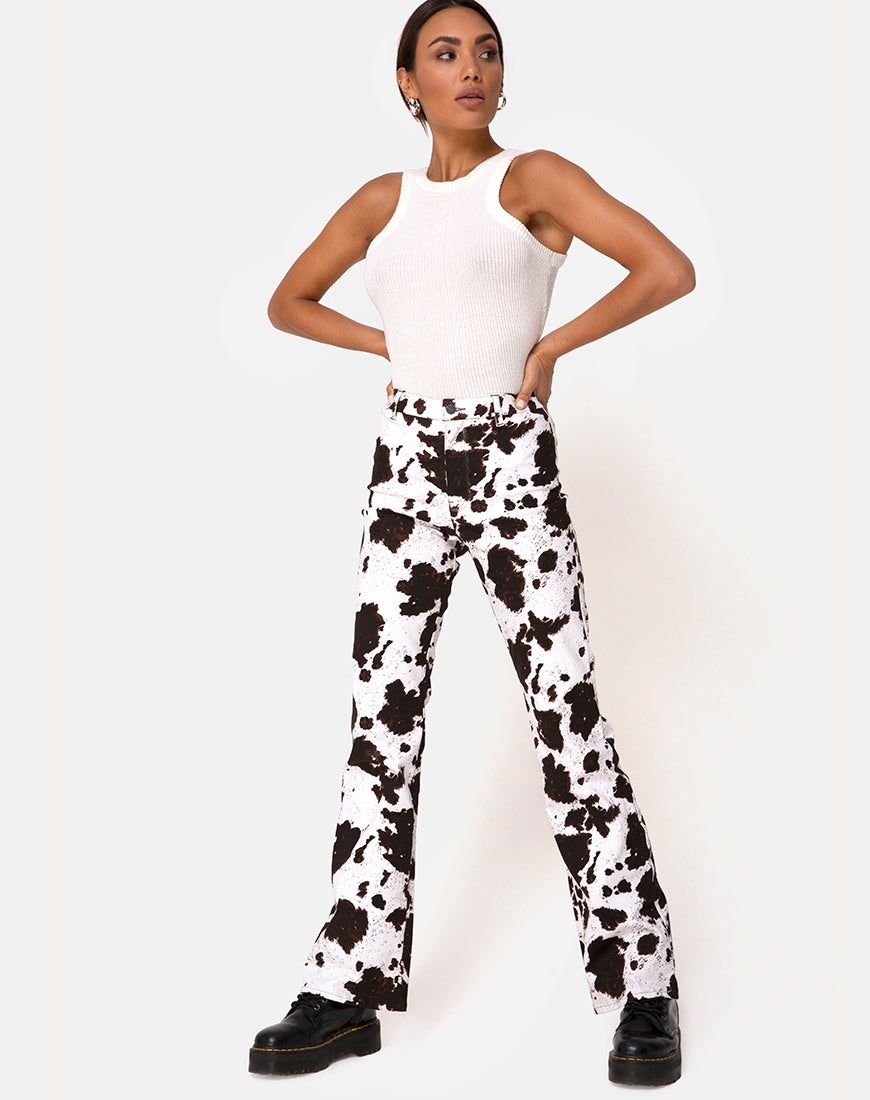 Pantalon Zoven en peau de vache