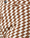 Damier diagonal Tan et Ivory