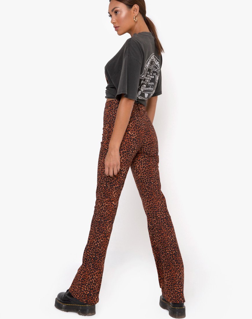 Image de Zoven Trouser in Ditsy Leopard Orange