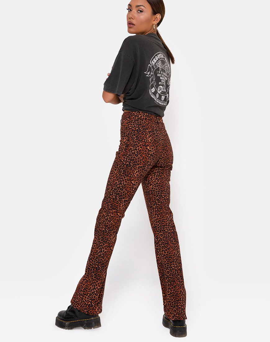 Image de Zoven Trouser in Ditsy Leopard Orange
