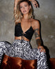 Image de Halpi Crop Top in Drape Sequin Black