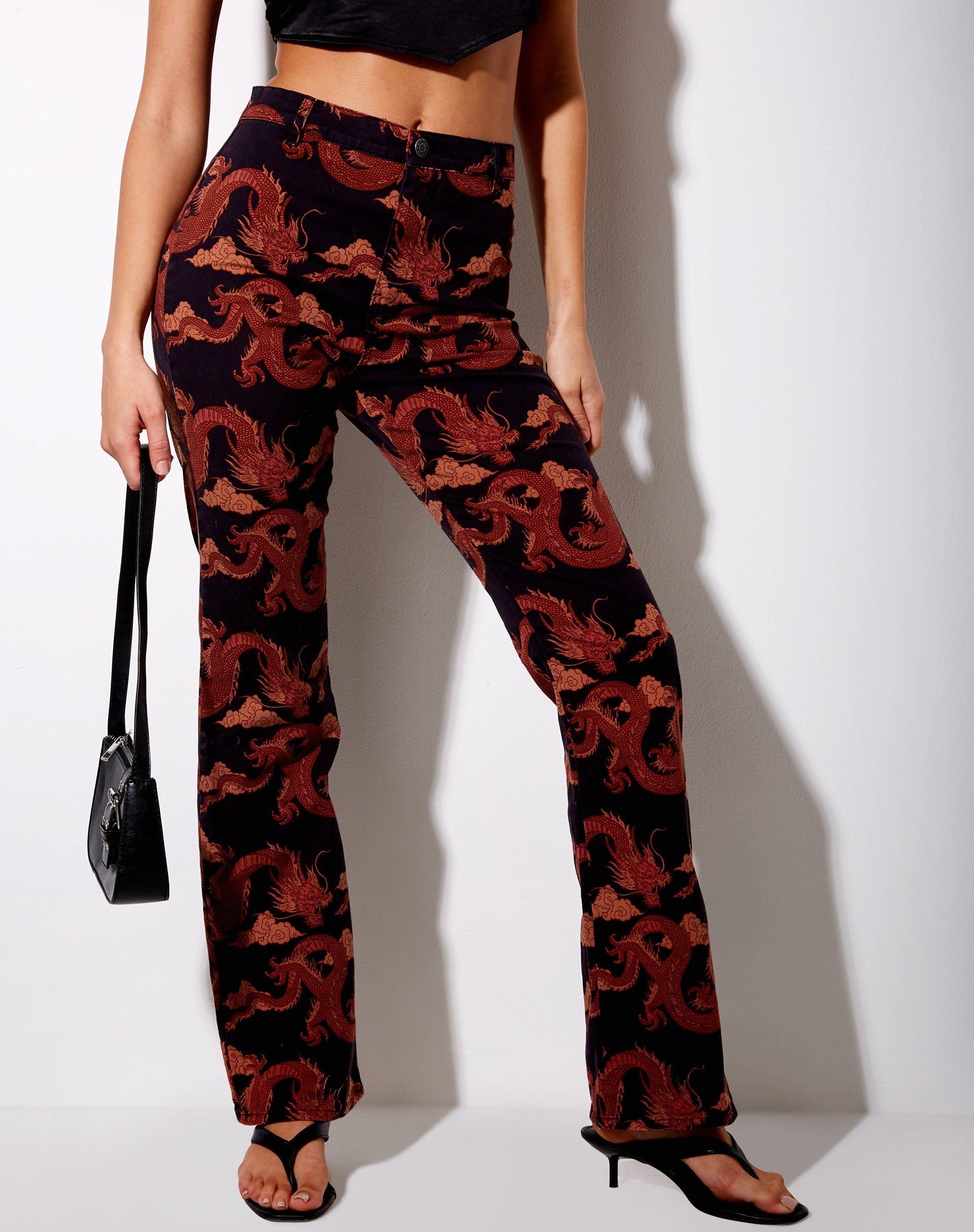 Image de Zoven Flare Trouser in Tonal Dragon Orange