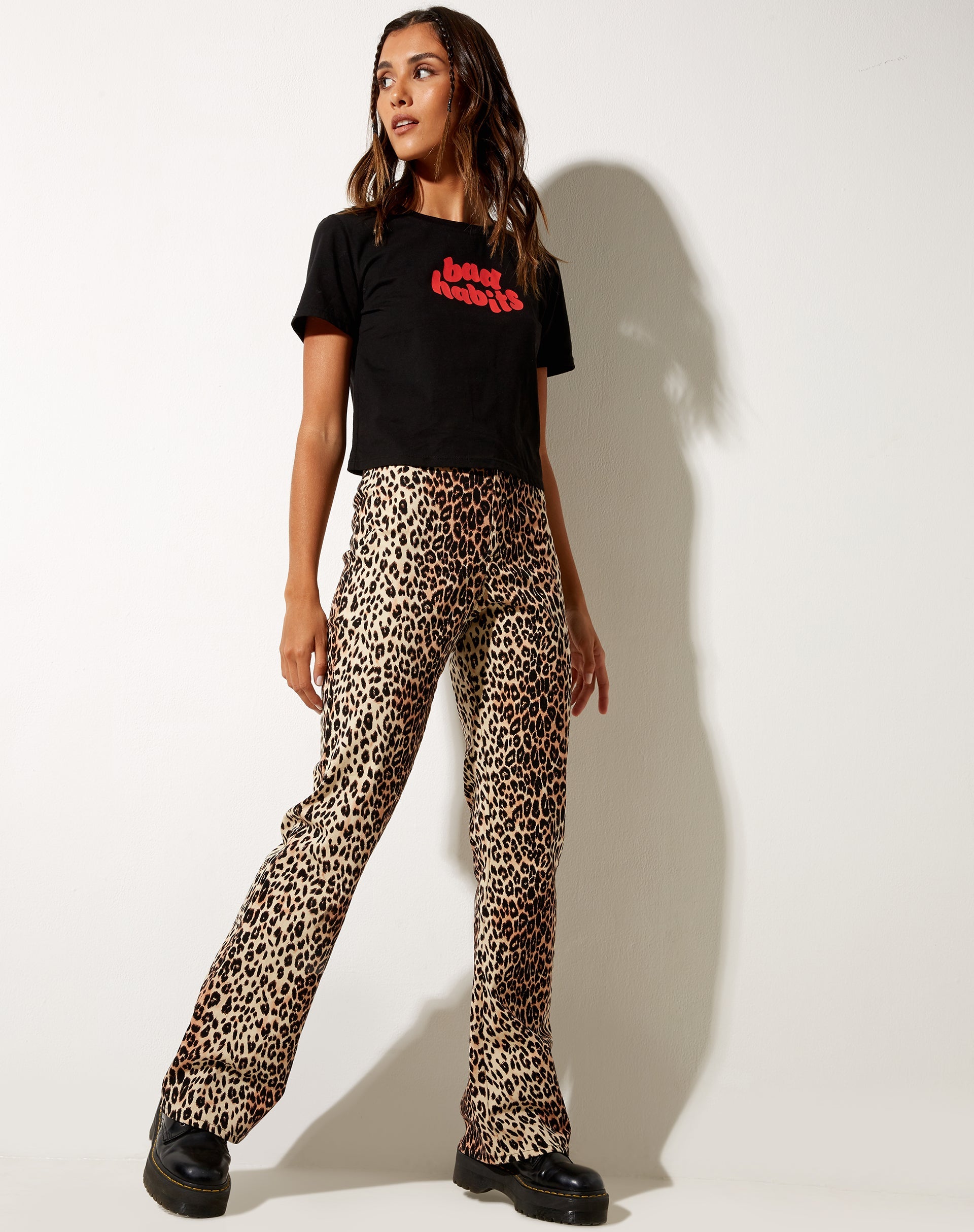 Image de Zoven Flare Trouser in True Leopard