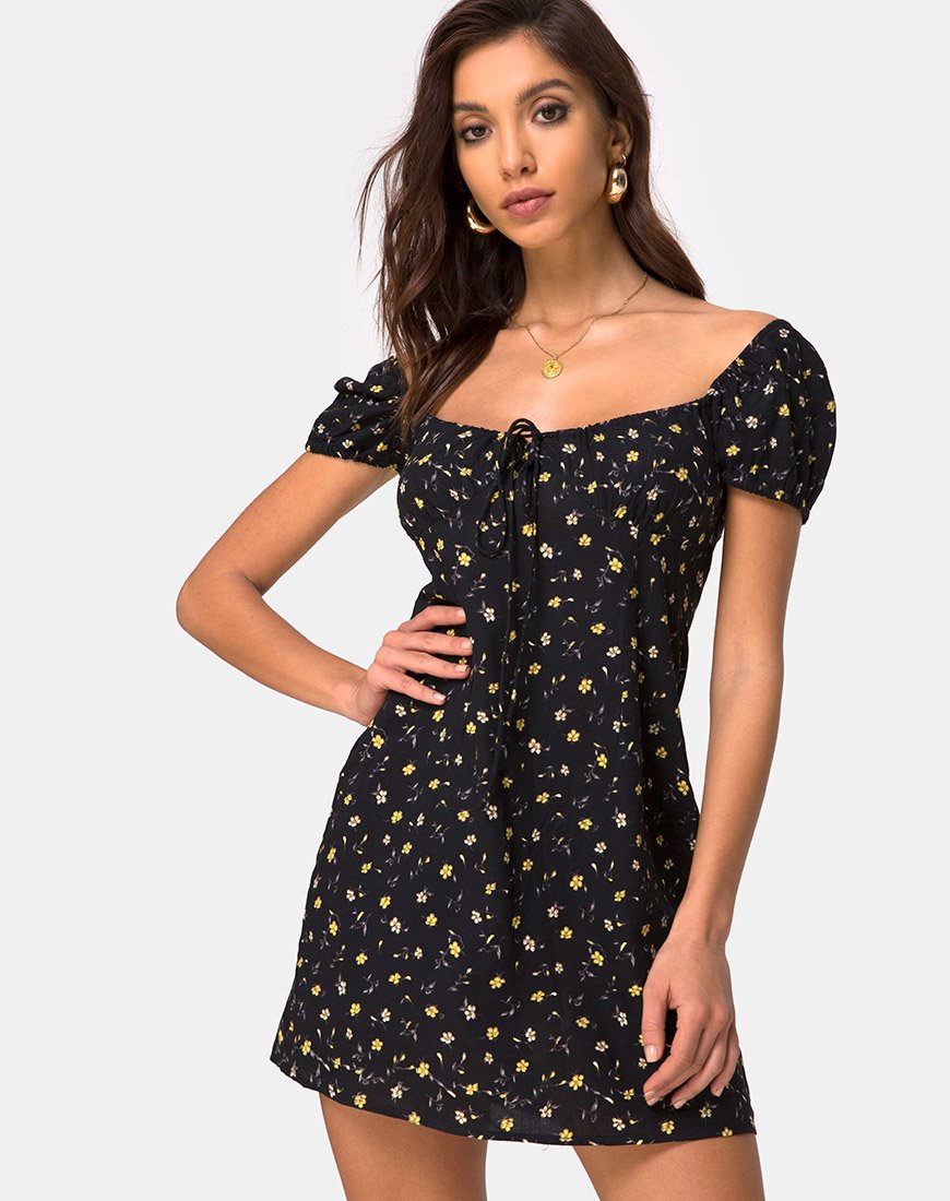 Mini robe Zudema, Pretty Petal Black