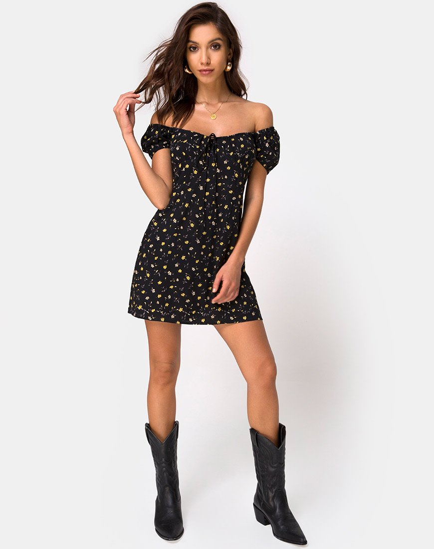 Image de Zudema Mini Dress in Pretty Petal Black