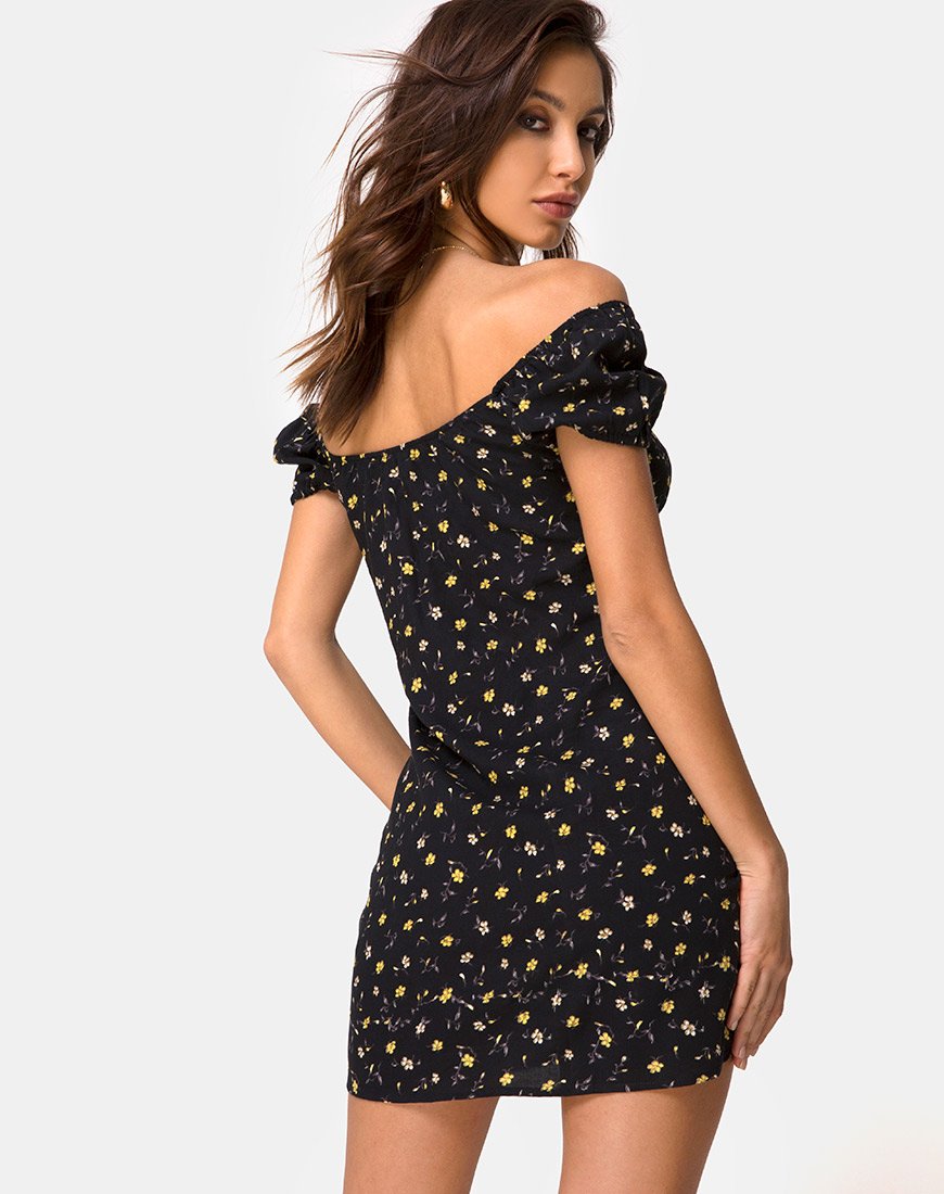 Mini robe Zudema, Pretty Petal Black