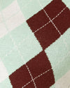 Argyle Vert Crème et Marron