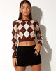 Image de Zuki Jumper in Knit Argyle Tan