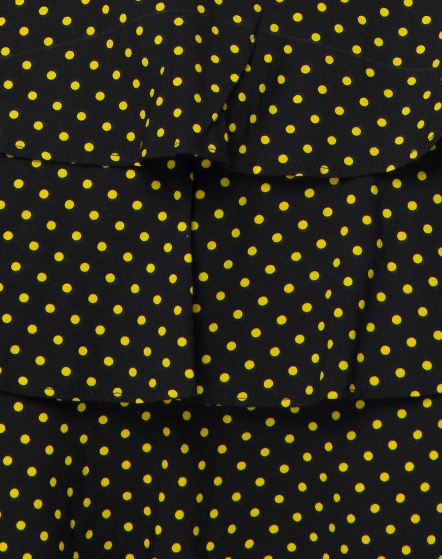 Image de la jupe Casseyette à pois jaunes et noirs