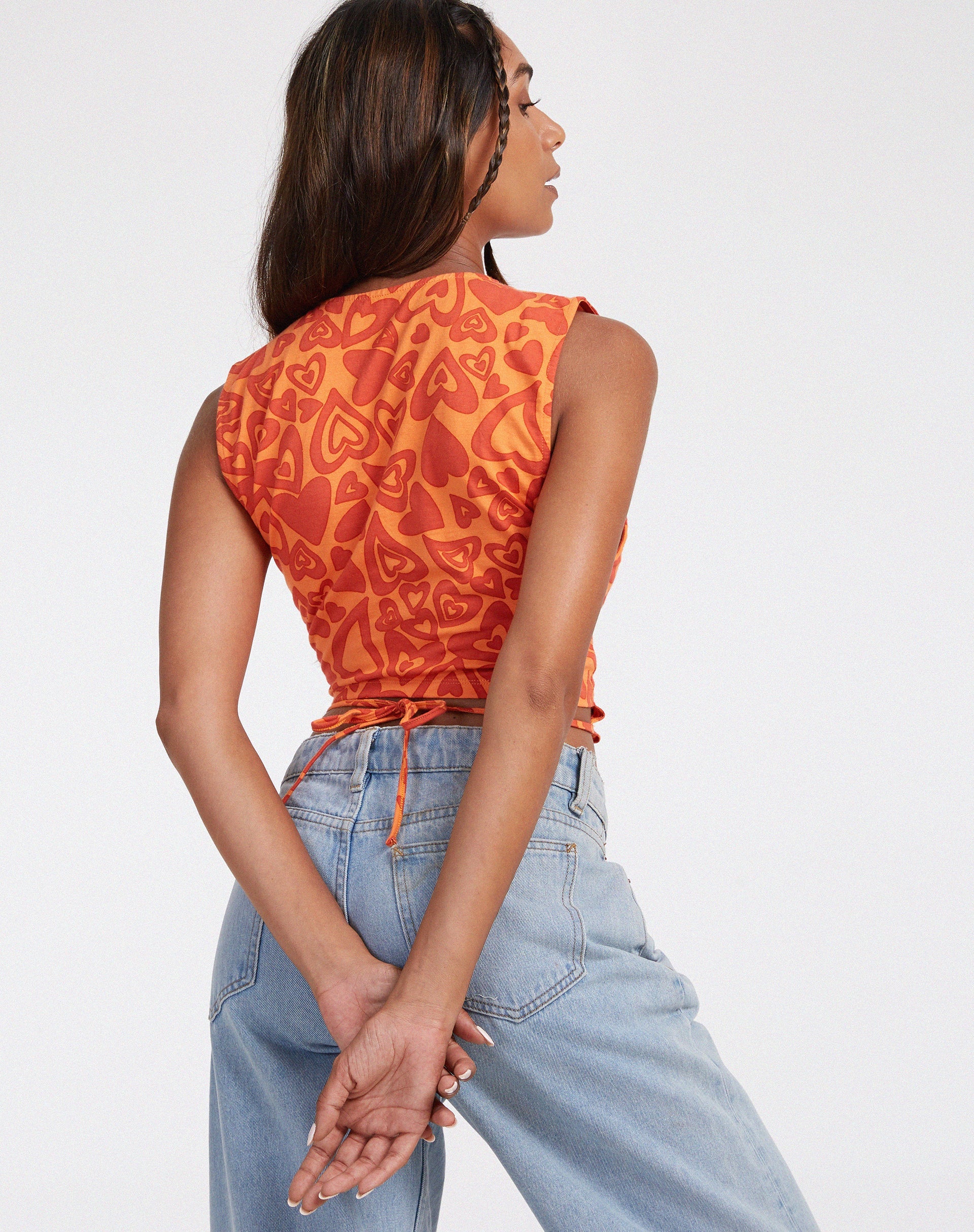 image de Baruna Top in Retro Heart Orange