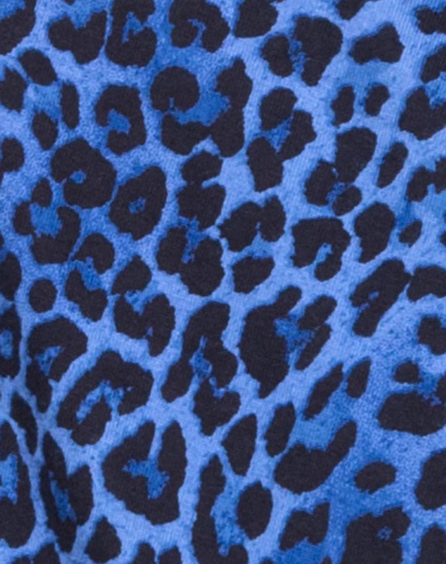 Image de Sunny Kiss Oversize Tee in Leopard Royal Blue