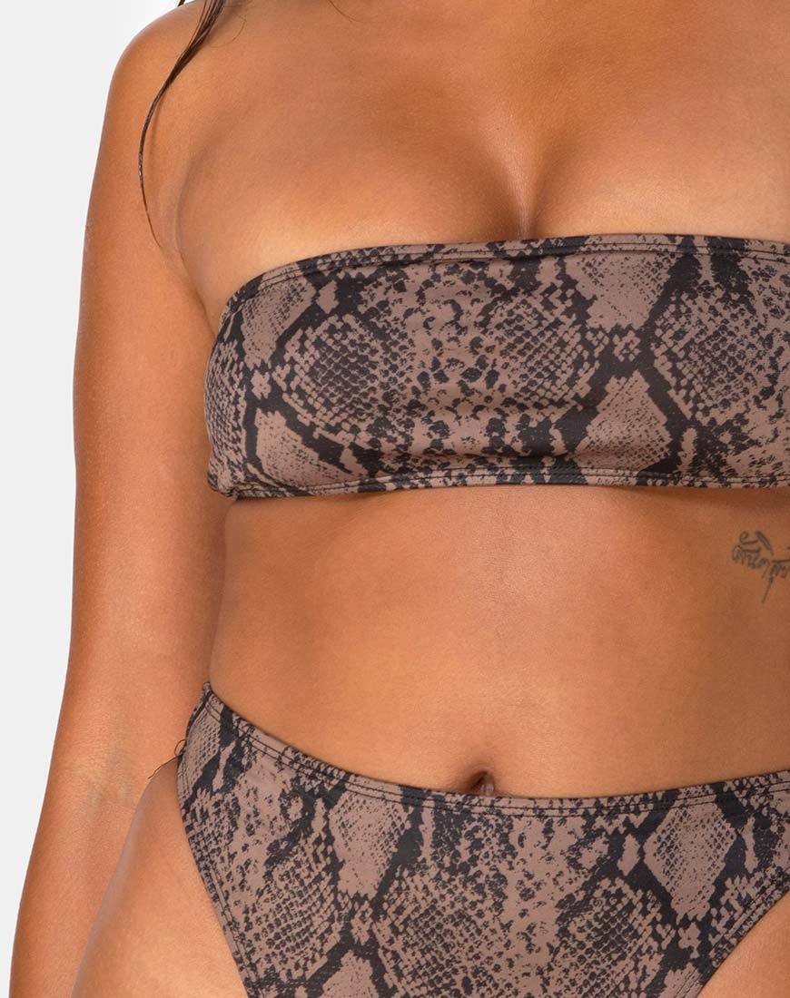 Image de Izarla Bikini Top in Snake Taupe