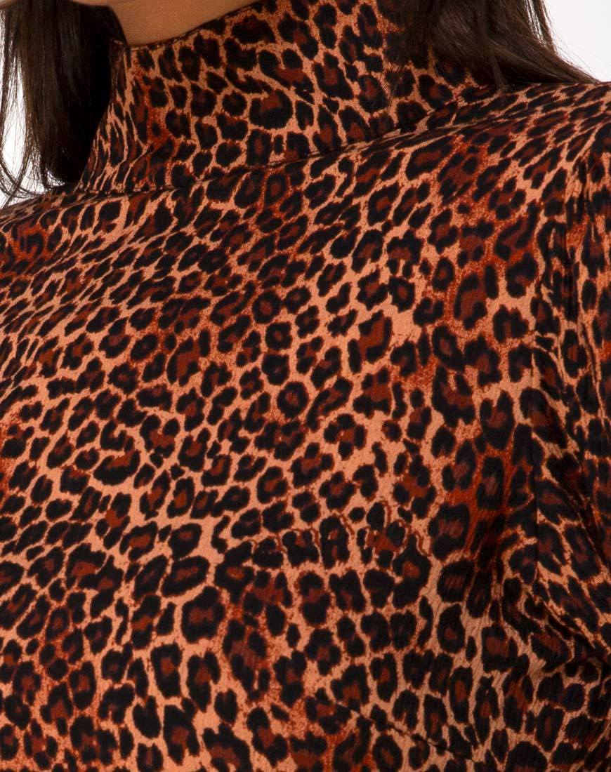 Image de Jasty Crop Top in Crinkle Ditsy Leopard Orange