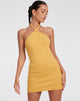 Image de Mini robe Josie en Jaune d'œuf côtelé