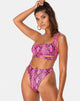 Image de Ledra Bikini Top in Snake Pink