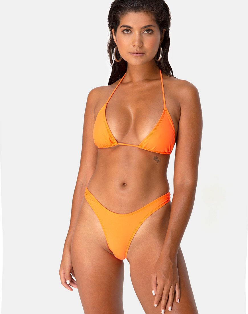 Top de bikini Makida, orange mat