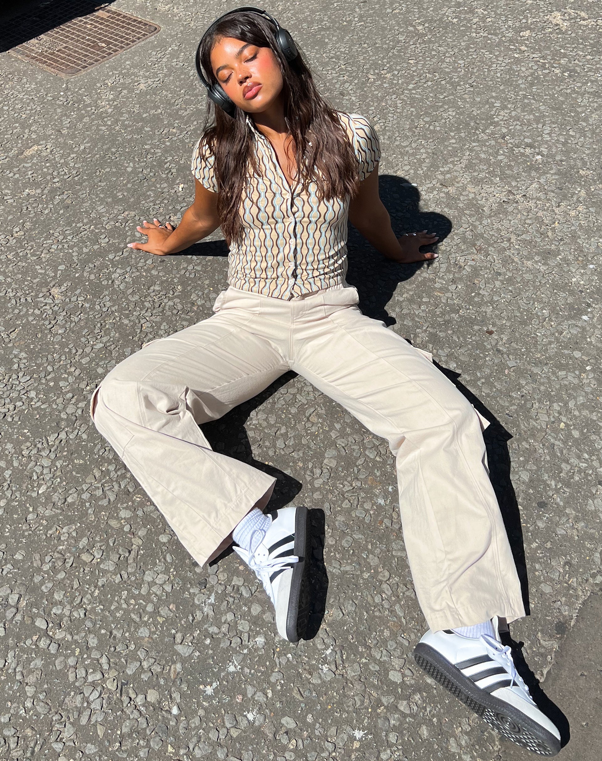 Image de la chemise Yejin en Preppy Geo Brown