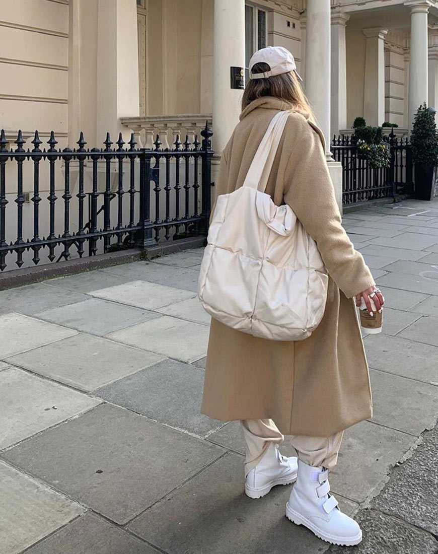 Manteau Duster en Tan tissé