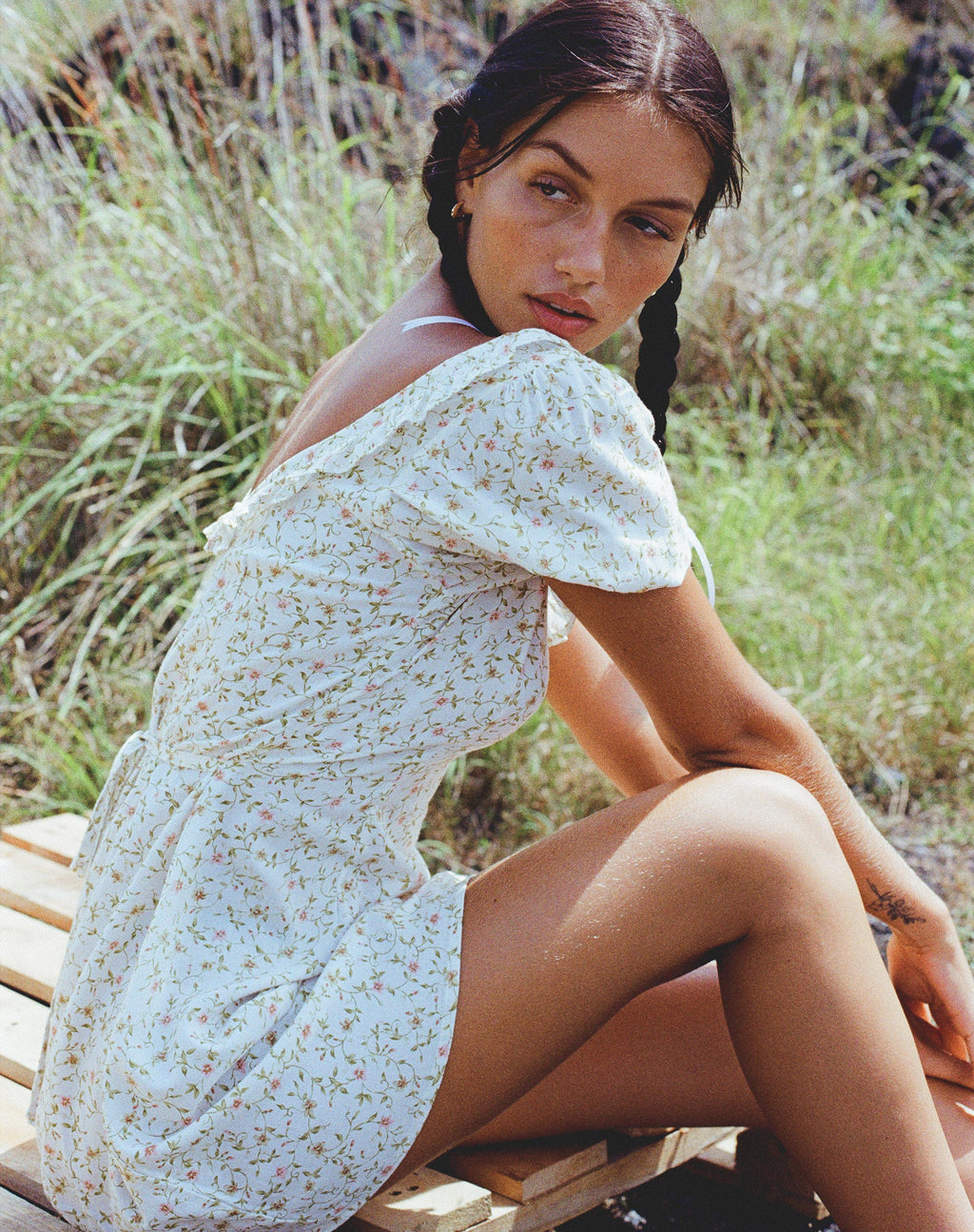 Mini robe Sasyana, Pretty Petal Ivory