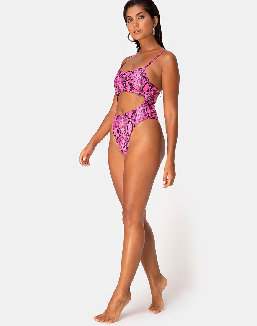 Image de Varois Maillot de bain en serpent rose