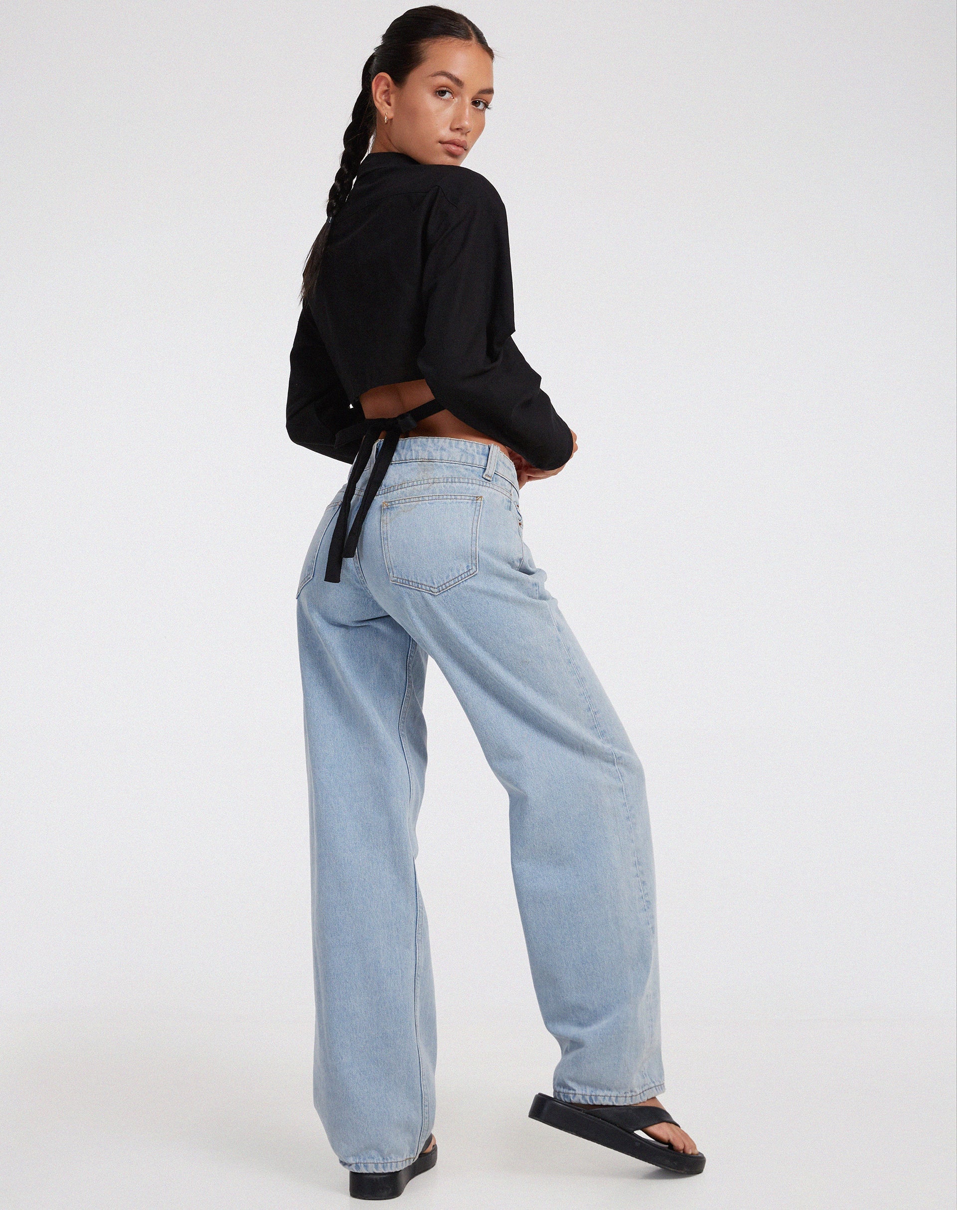 image de Elyse Crop Top en Rami Black