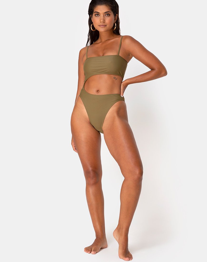 Image de Zamia Swimsuit in Matte Khaki
