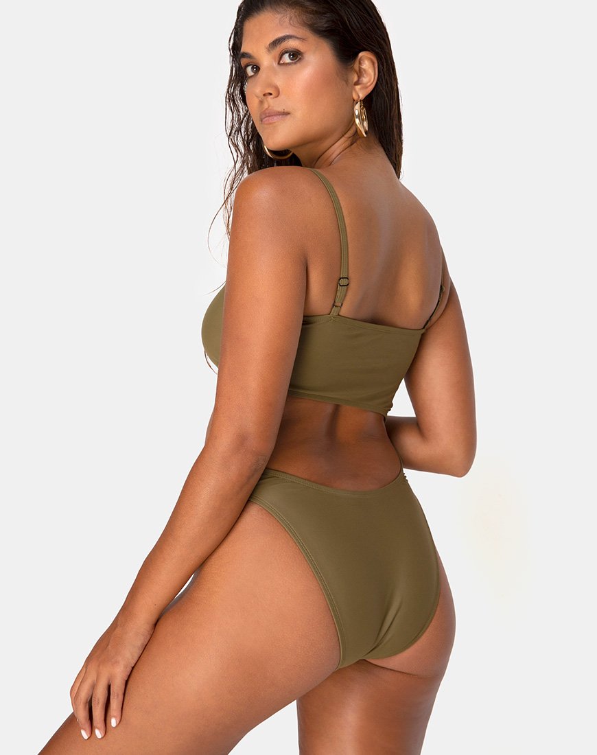 Maillot de bain Zamia en kaki mat